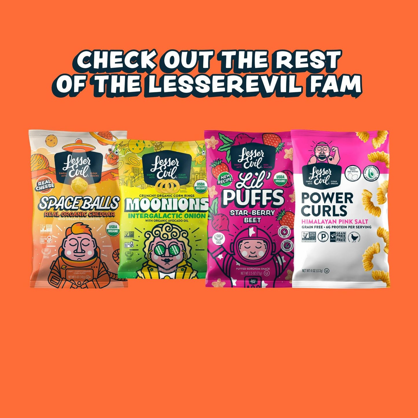 BestBy07/25 LesserEvil Organic No Cheese Cheesiness Popcorn 4.6oz Pack of 3