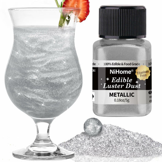 NiHome Edible Food-Grade Glitter Powder 5g Metallic Vegan Allergen-Free