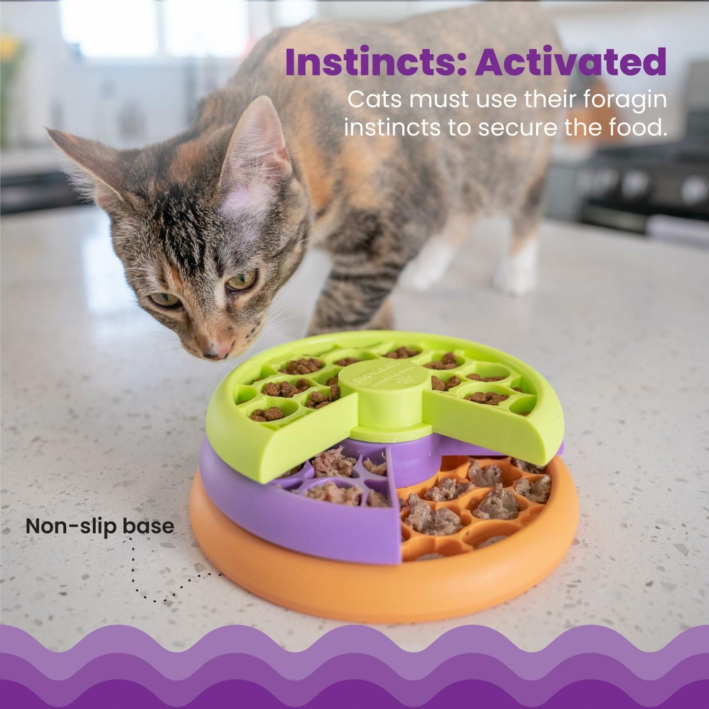 [Like_new] Catstages Kitty Lickin' Layers Interactive Cat Slow Feeder Toy 80+ Compartments
