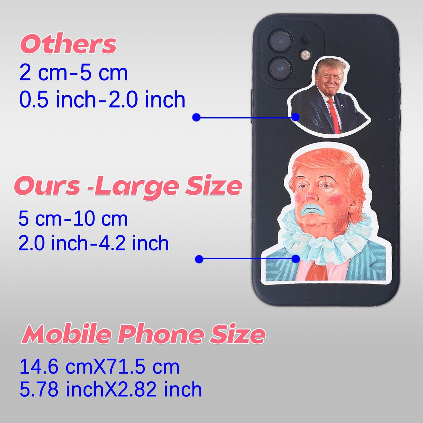 GTOTd Anti President Trump Stickers 50pcs Large Size Decals for Laptop