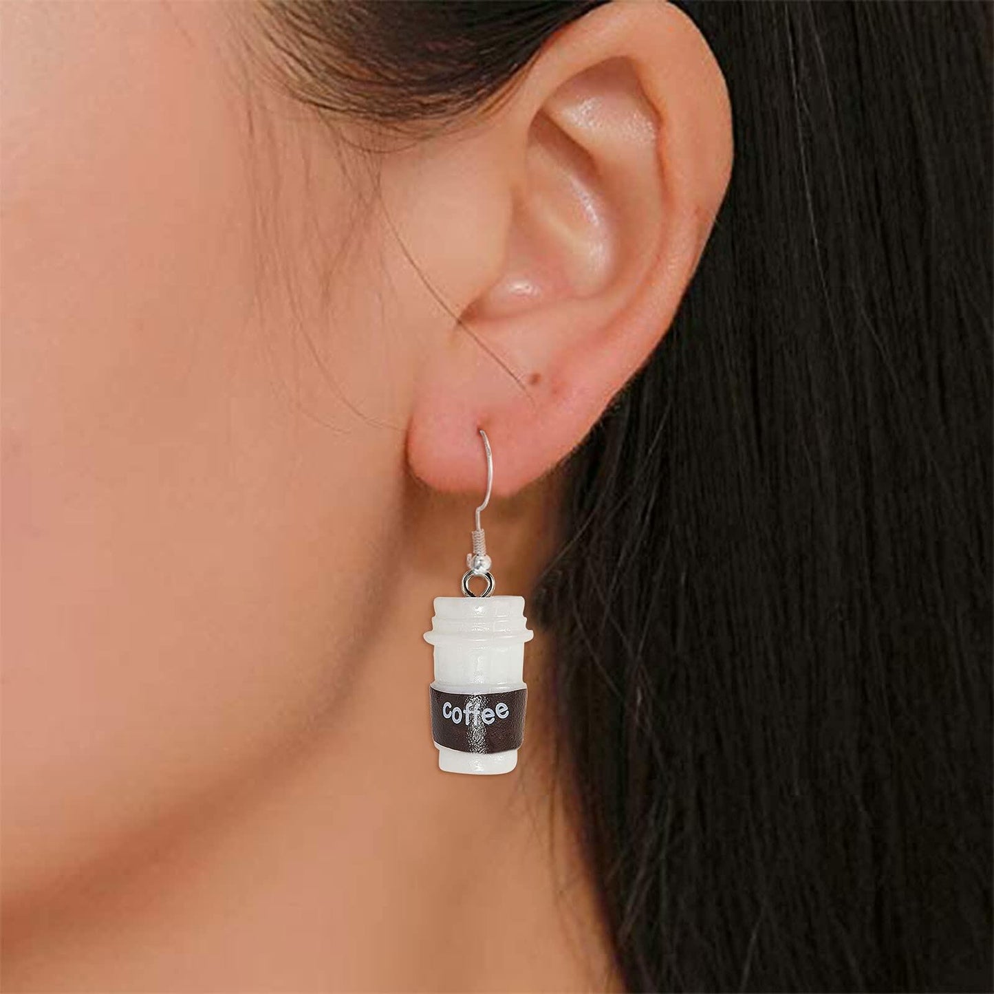 DanLingJewelry 20pcs Resin Coffee Cup Pendants with Loop for DIY Crafts
