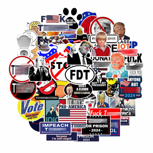 GTOTd Anti President Trump Stickers 50pcs Large Size Decals for Laptop