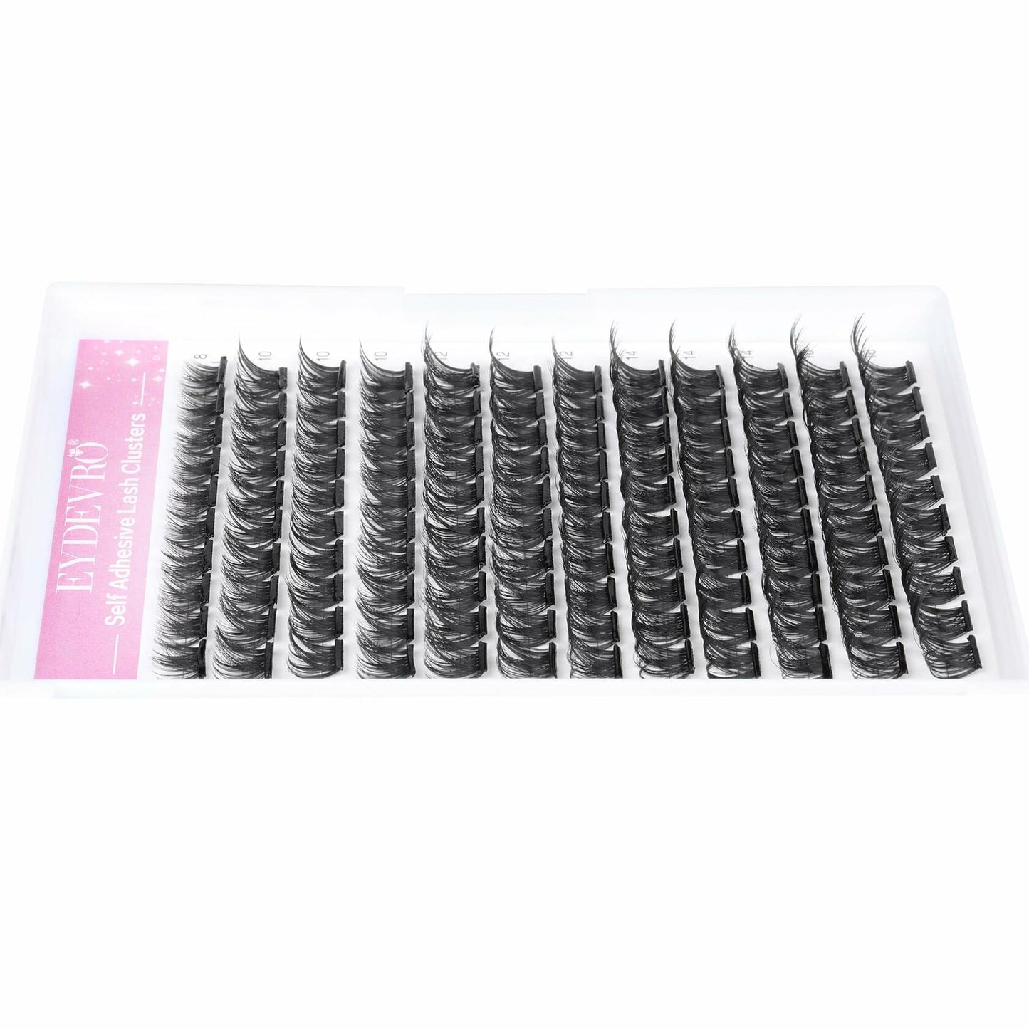 EYDEVRO Self Adhesive Lash Clusters 120pcs 8-16mm Mixed Length Reusable