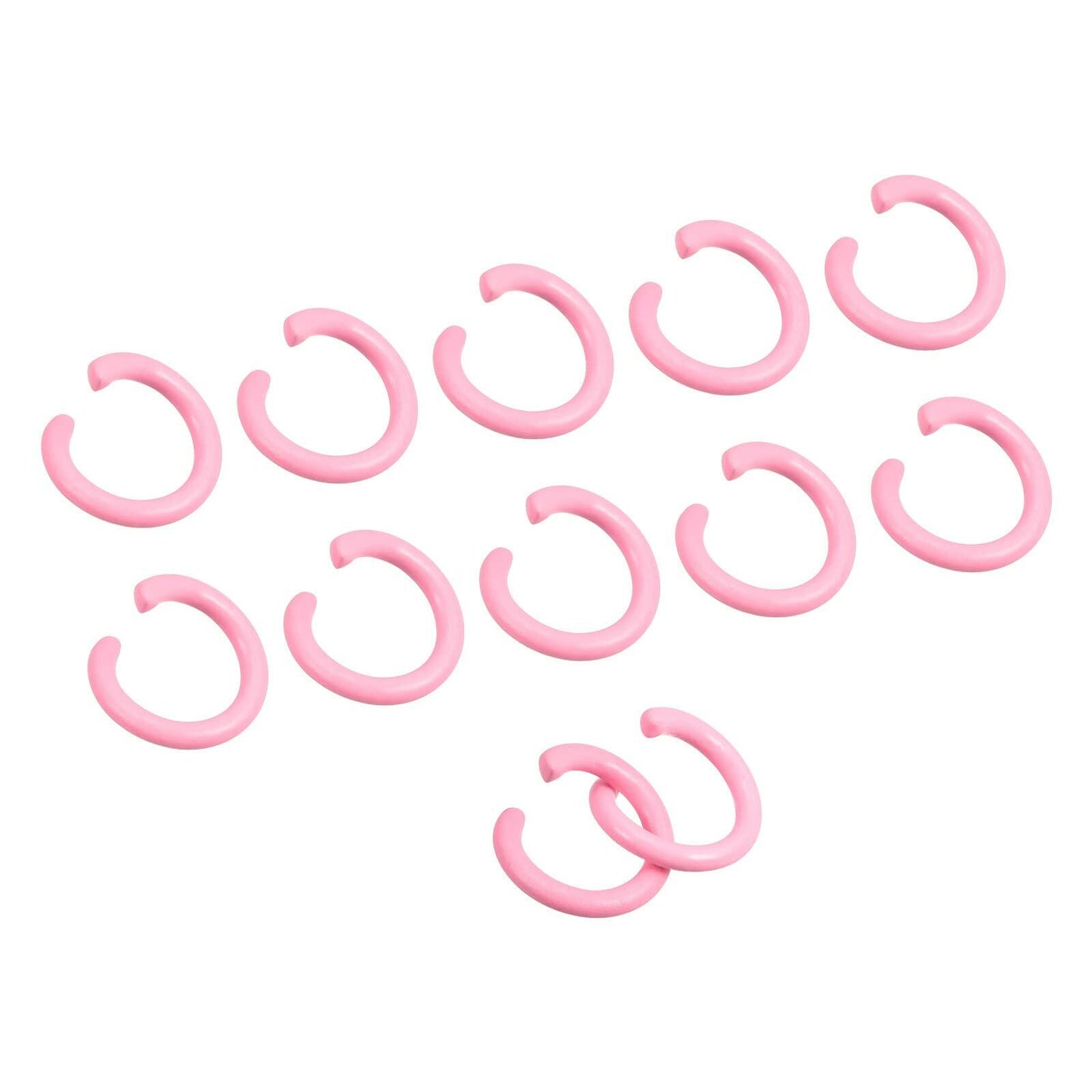 uxcell 8mm Open Jump Rings Carbon Steel Pink 80Pcs DIY Craft Connectors