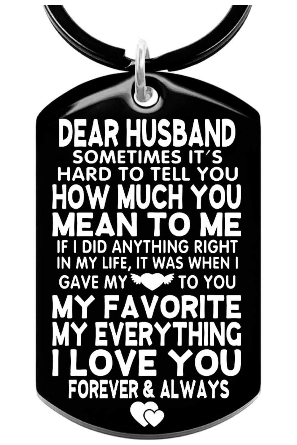 Allpeak Husband Valentines Day Romantic Keychain Gift from Wife