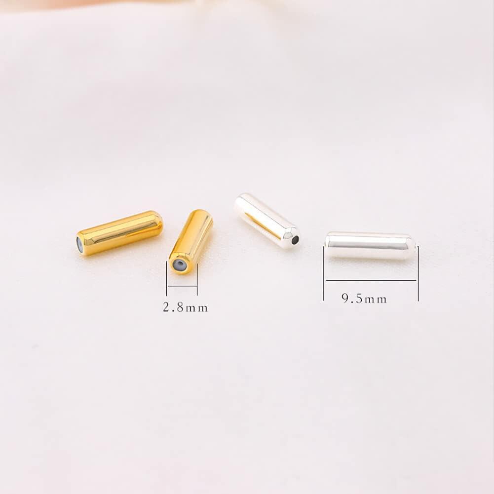ccHuDE 50 Pcs Metal Brooch Pin Backings Safety Pin End Caps Gold