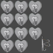 TocTen Adhesive Hooks 12 Pack Heavy Duty Clear Waterproof 30lb Max Load