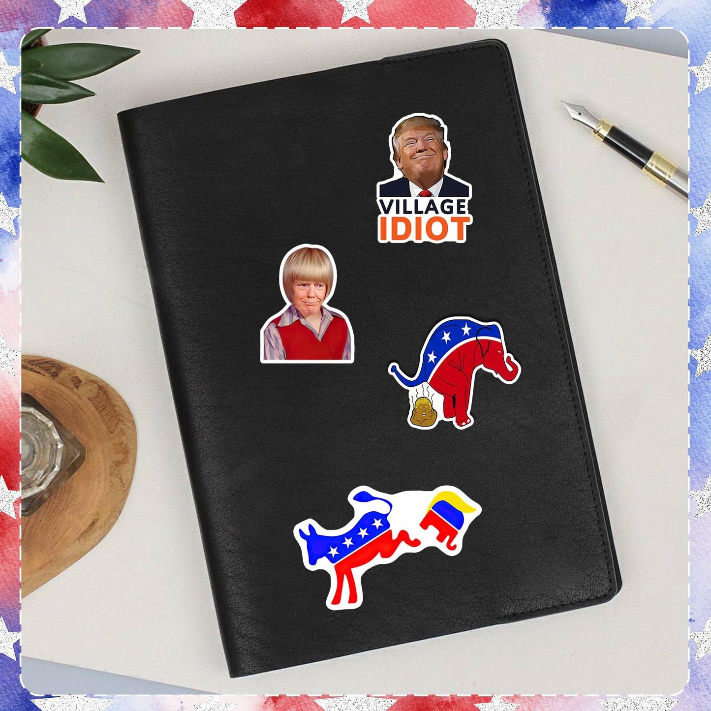 GTOTd Anti President Trump Stickers 50pcs Large Size Decals for Laptop