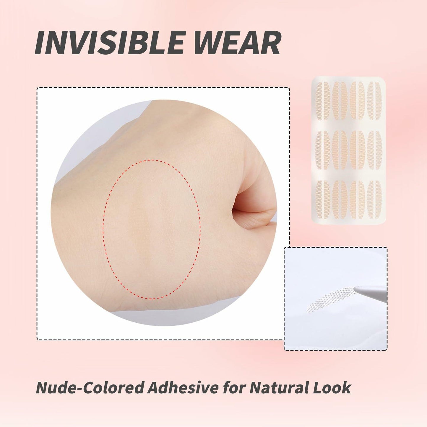 YAFIYGI 120 Pcs Double Eyelid Tape Clear Waterproof Natural Fiber Strips