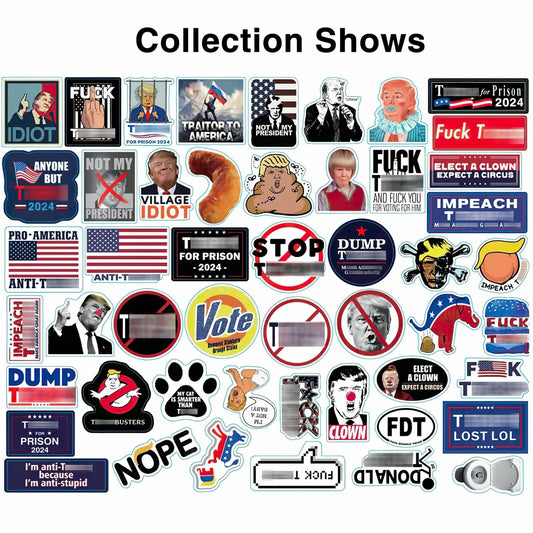 GTOTd Anti President Trump Stickers 50pcs Large Size Decals for Laptop