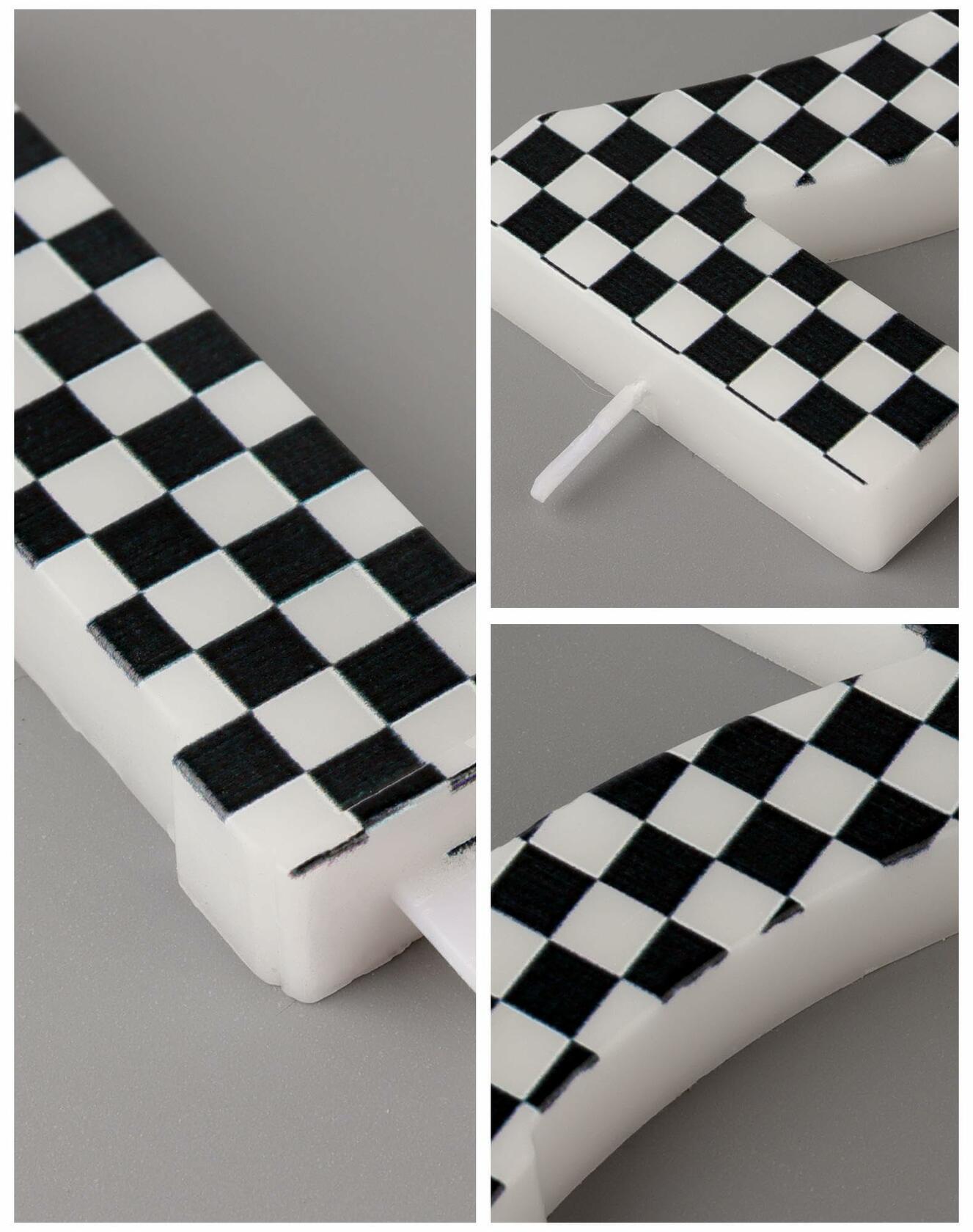 Racing Car Number 8 Birthday Candle Topper Checkered Cake Decor for Kids