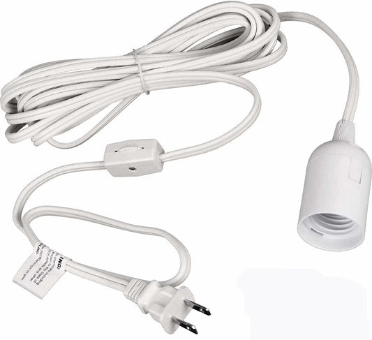 Simple Deluxe 12ft Hanging Lantern Pendant Light Cord E26 Socket Gear Switch