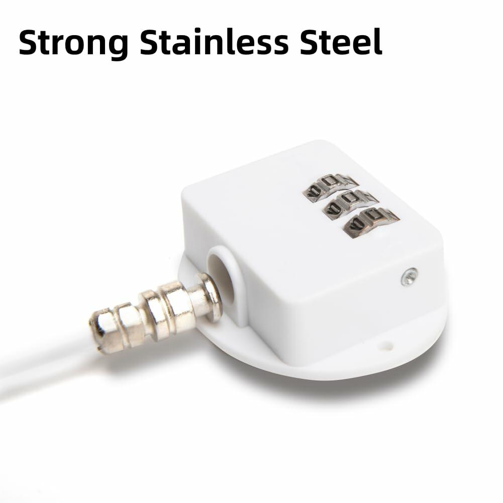 Refrigerator Lock Strong Adhesive Combination Fridge Door Lock White 2 Pack