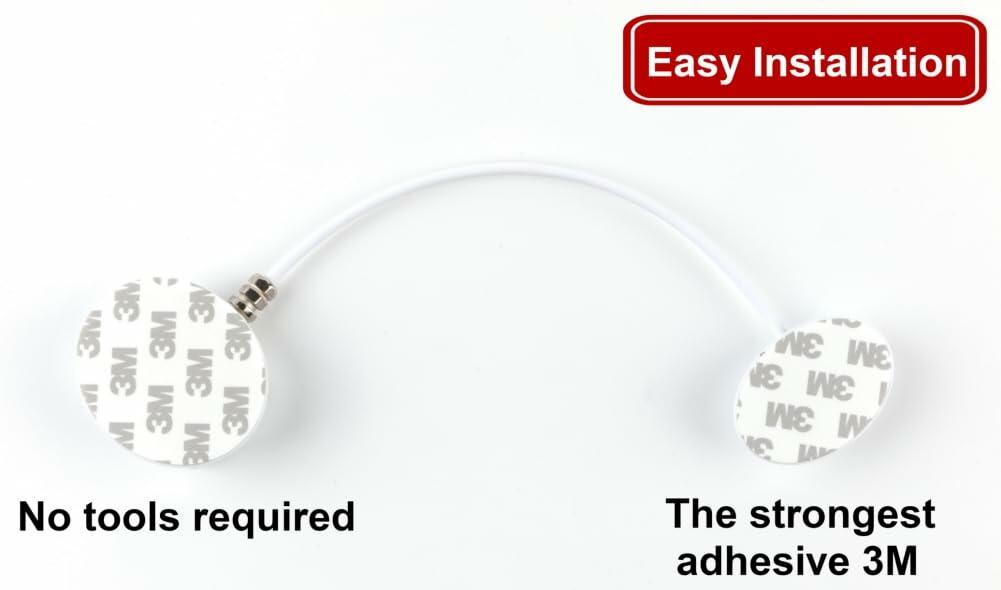Refrigerator Lock Strong Adhesive Combination Fridge Door Lock White 2 Pack