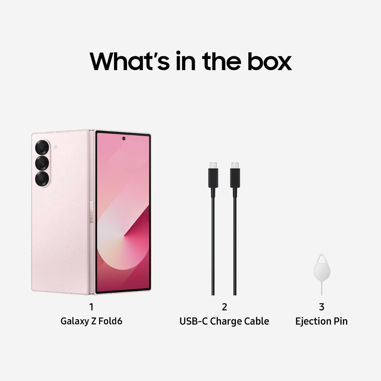 [Like_new] Samsung Galaxy Z Fold 6, 512GB Unlocked Android Smartphone - Pink