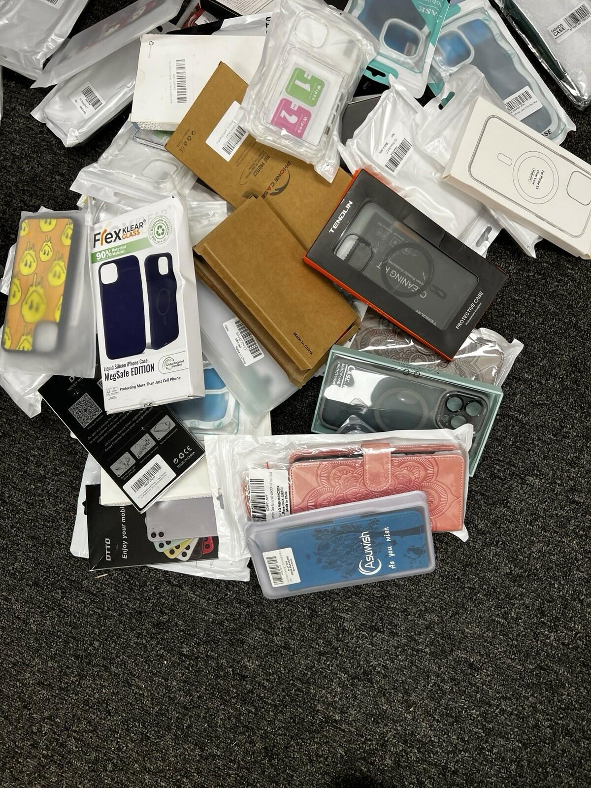 Lot of 65 Phone Cases Mixed New Condition