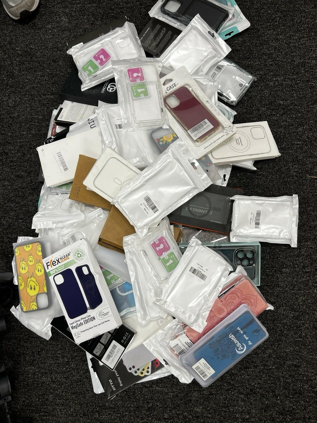 Lot of 65 Phone Cases Mixed New Condition