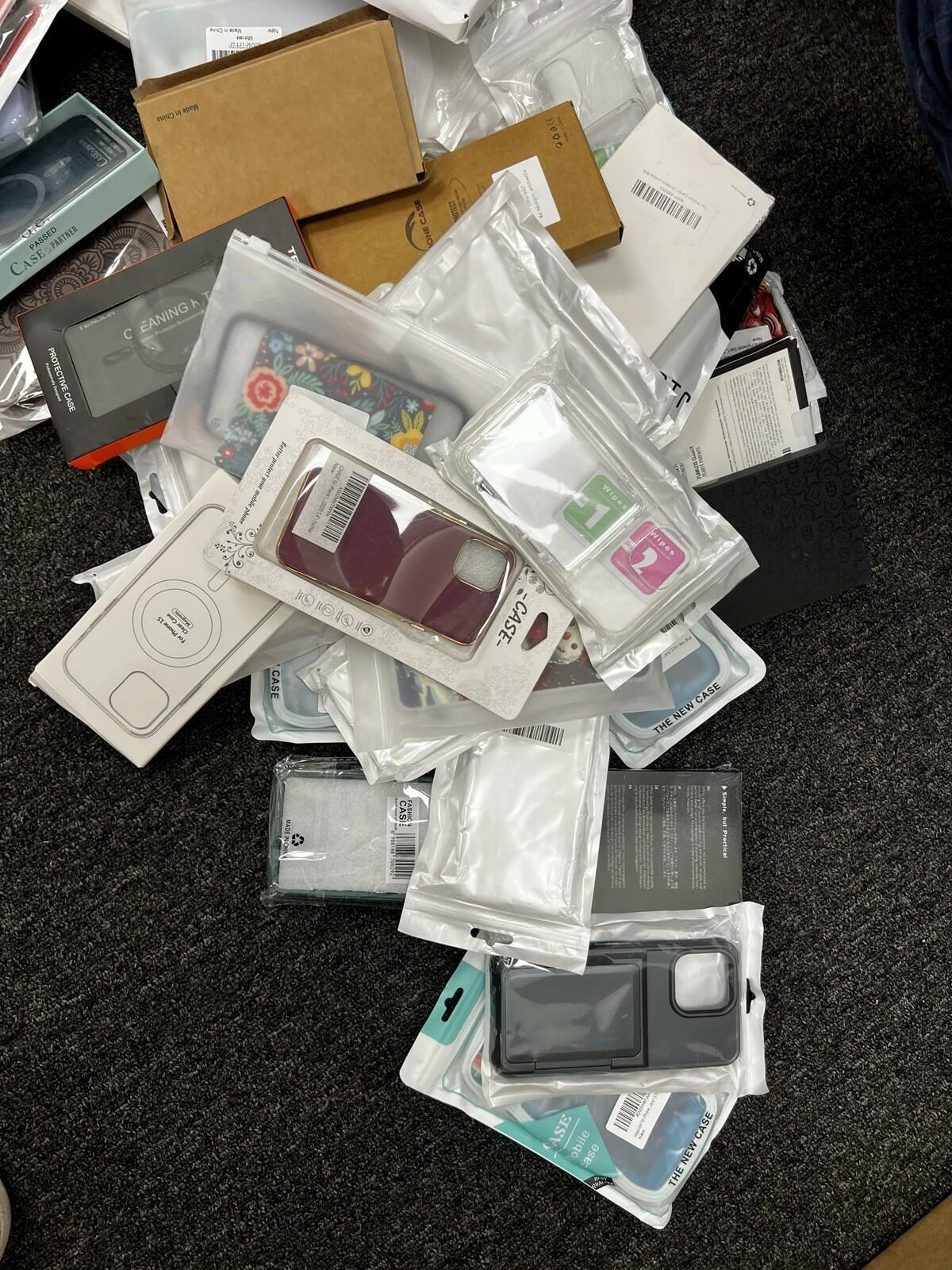 Lot of 65 Phone Cases Mixed New Condition