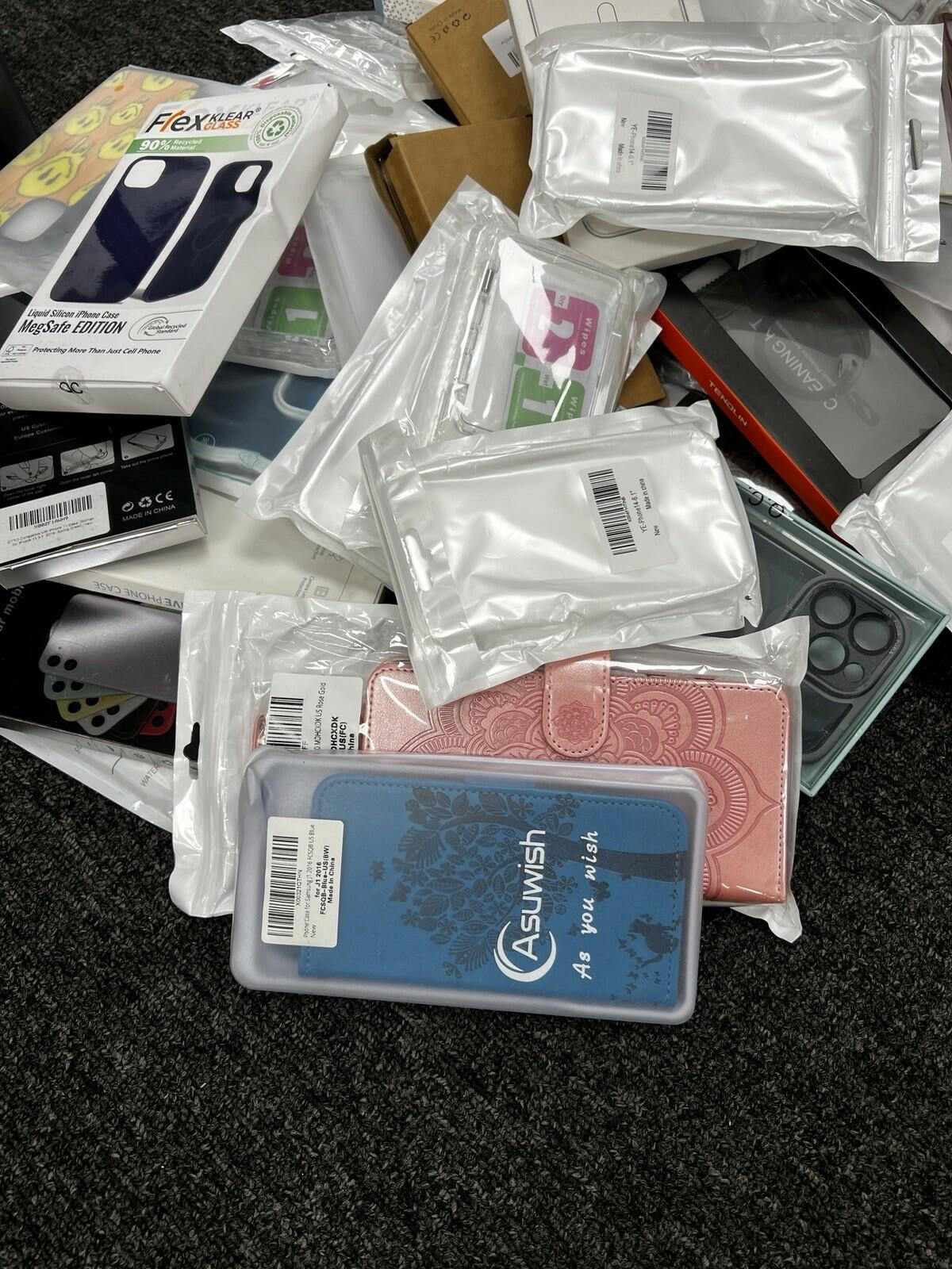 Lot of 65 Phone Cases Mixed New Condition