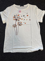 Inber Women's Boho Wildflowers Graphic Crewneck T-Shirt Size XL