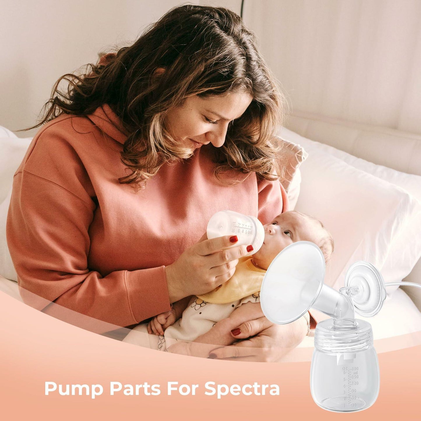 Hranio 21mm Breast Pump Flange for Spectra S1 S2 Full Set 2 Pack