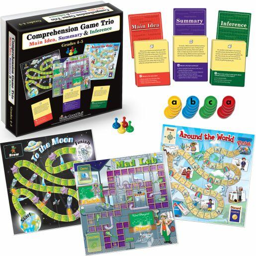 Comprehension Game Trio Main Idea Summary Inference Grade 4-5 Board Game