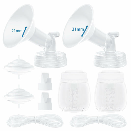 Hranio 21mm Breast Pump Flange for Spectra S1 S2 Full Set 2 Pack