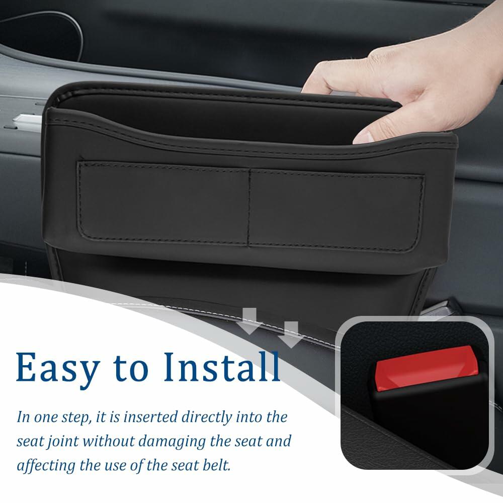 IHOTDER Car Seat Gap Filler Organizer with Cable Hole Large Capacity SUV Truck