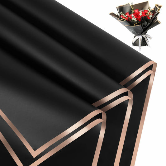 FUHITIM 20 Sheets Flower Wrapping Paper Waterproof Marble White Bouquet