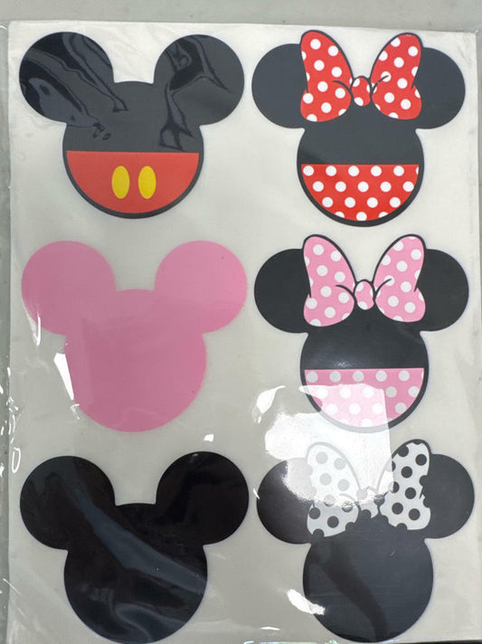 204 Pcs Head Stickers 6 Styles PVC Labels Birthday Party Supplies
