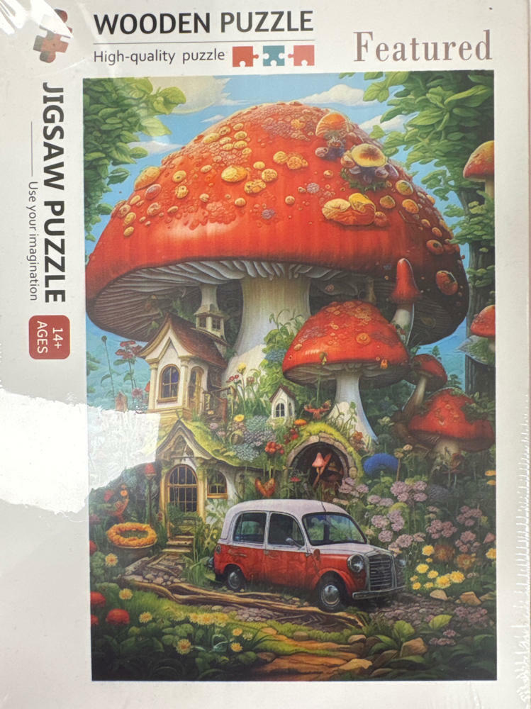 Colorful Scenery Flowers Jigsaw Puzzle 1000 Pieces Vintage Car Art