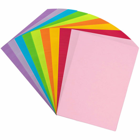 Color Print & Copy Paper 8.5x11in 180 Sheets 6 Colors Pastel 20lb 90GSM