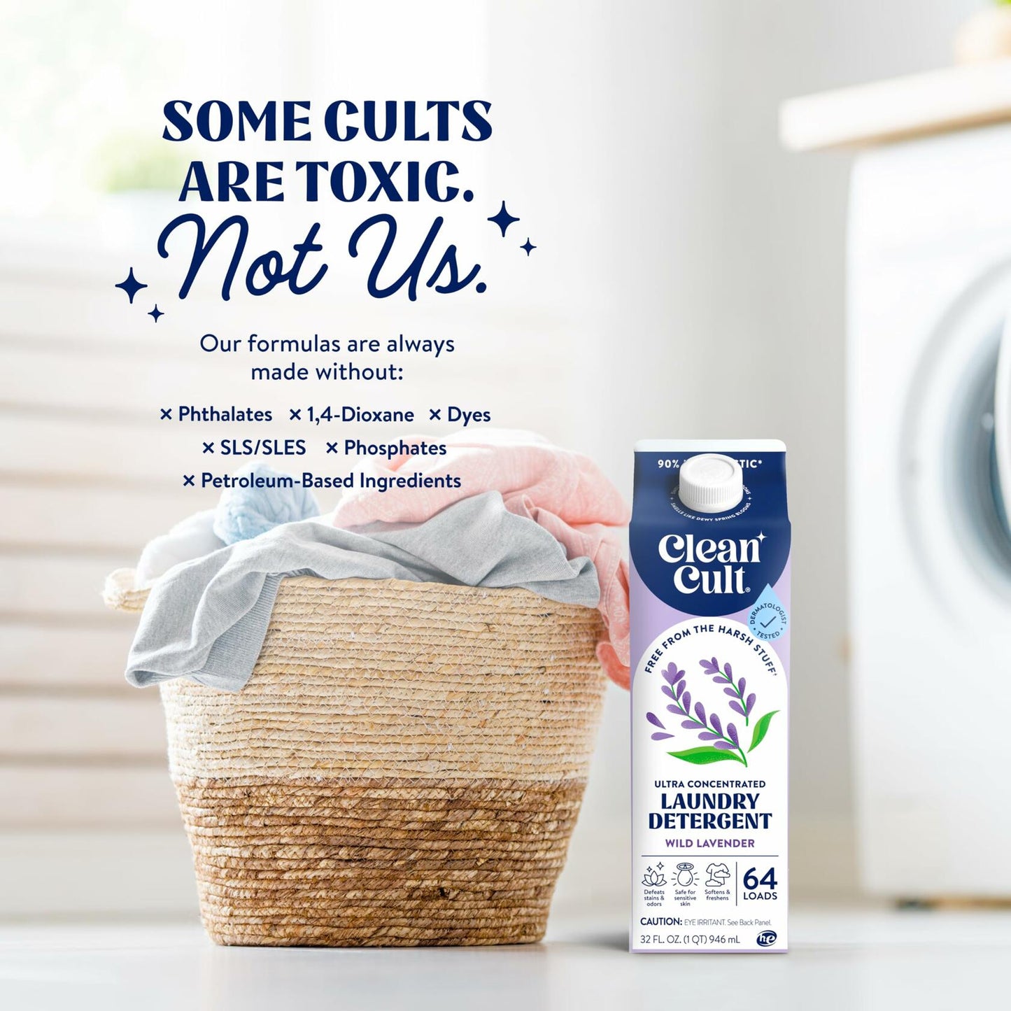 Ultra Concentrated Liquid Laundry Detergent Soap 96oz 192 Loads Wild Lavender
