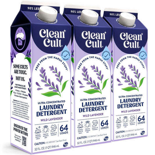 Ultra Concentrated Liquid Laundry Detergent Soap 96oz 192 Loads Wild Lavender