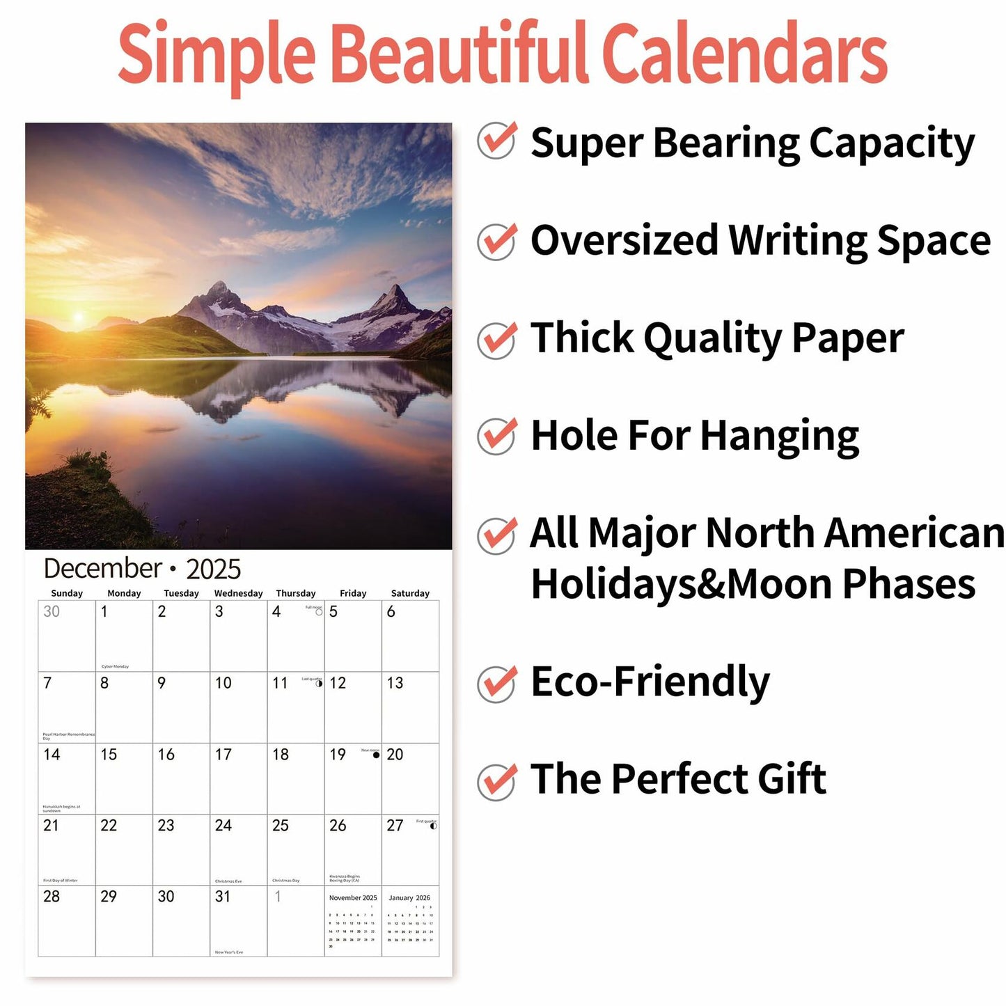 Gag Gift 2025 Wall Calendar Funny White Elephants Pooping Dogs 12x24