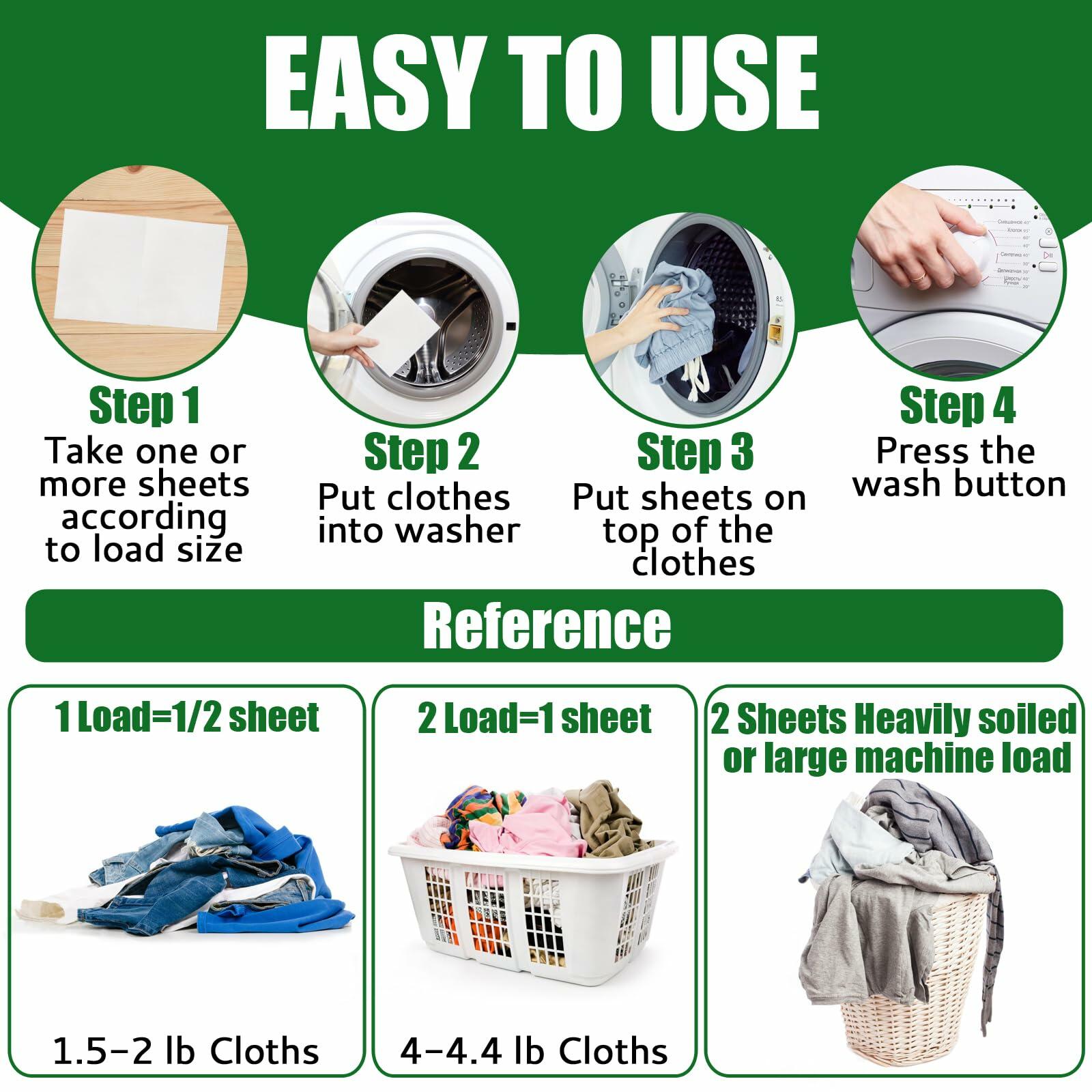 Laundry Detergent Sheets Up to 60 Loads Fresh Unscented Lightweight Eco Friendly