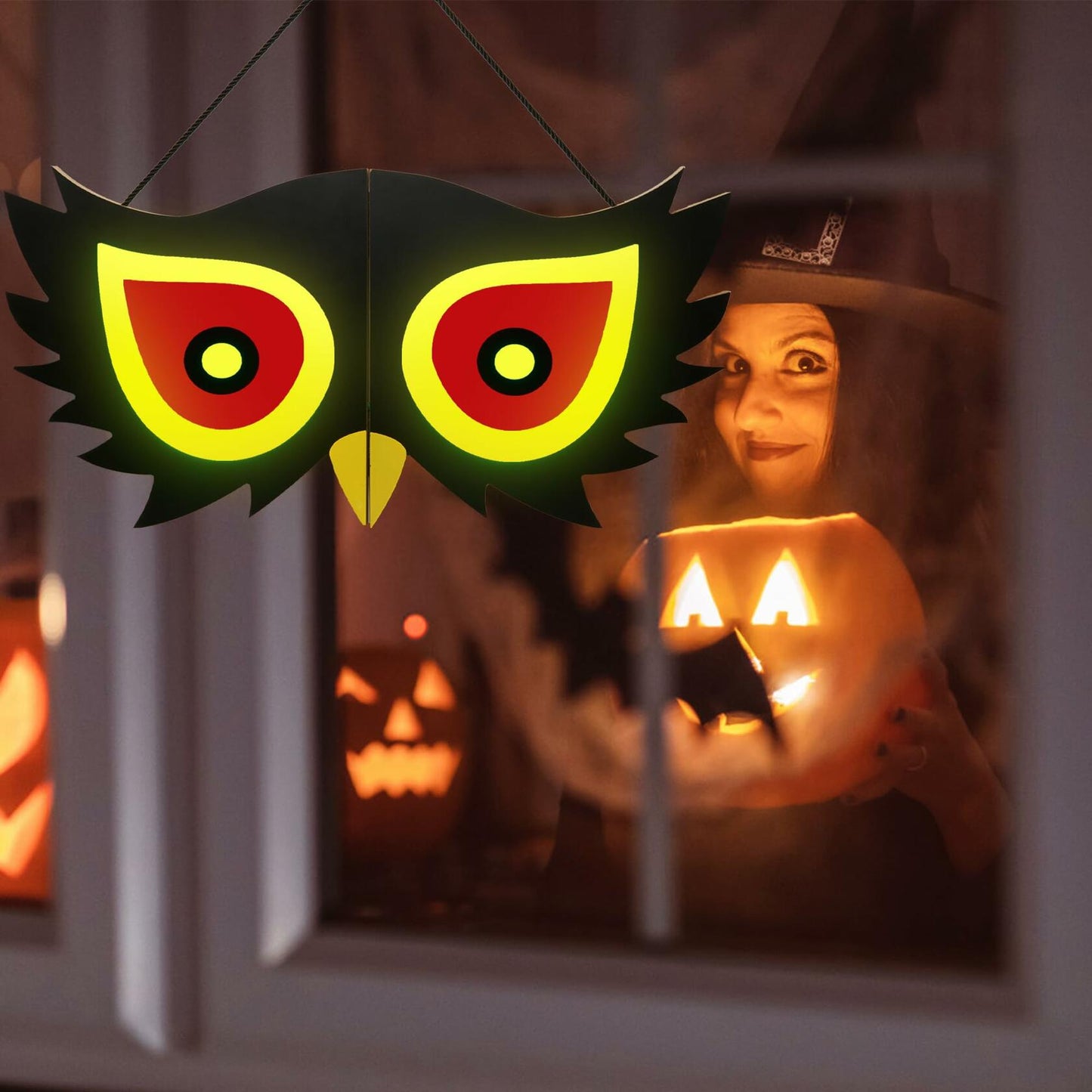BlcTec Halloween Spooky Eyes Lights 23.6in 7 Color Modes USB Battery Operated