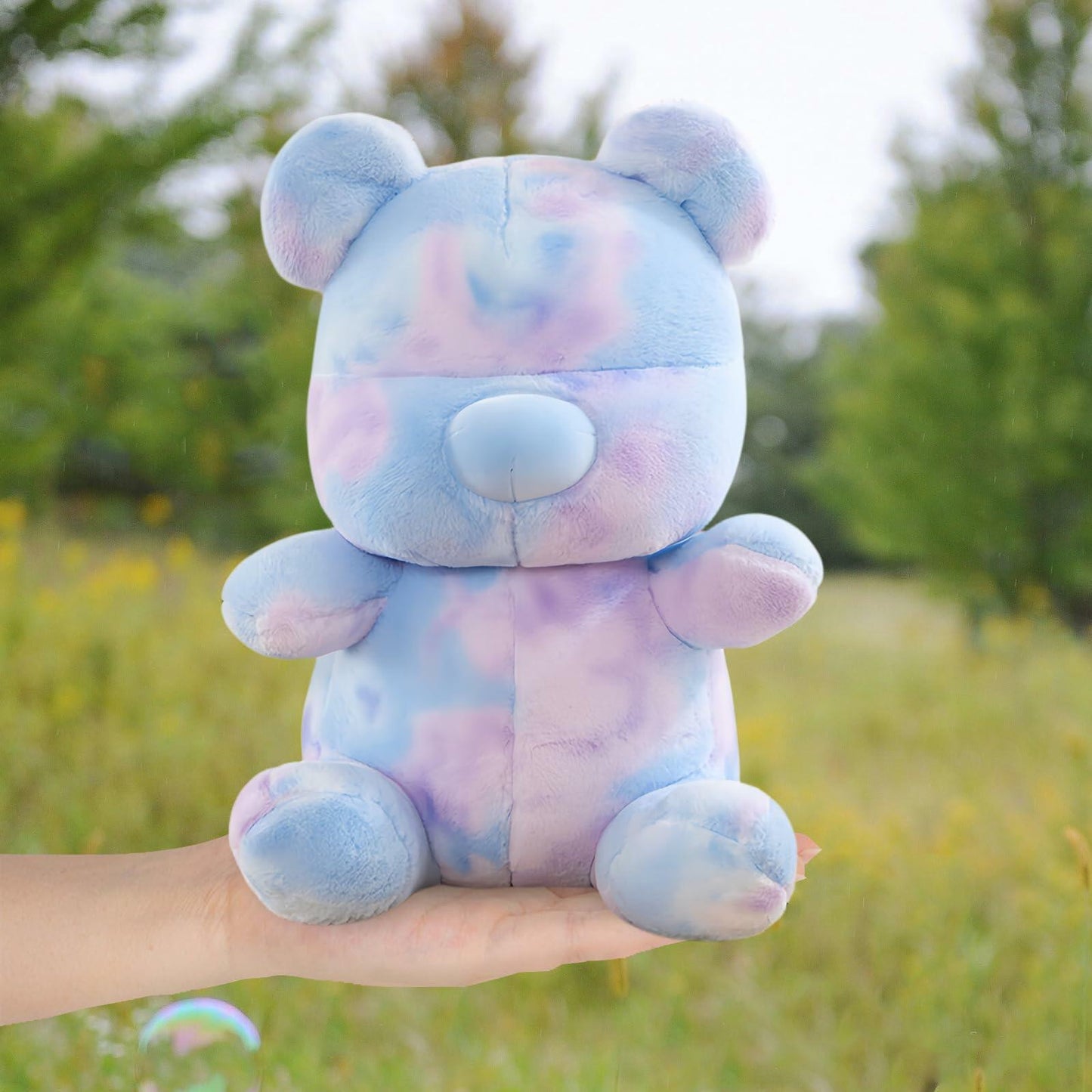 Tie Dye Bears Stuffed Animal Plush Toy Super Soft Cuddly Blue 9in