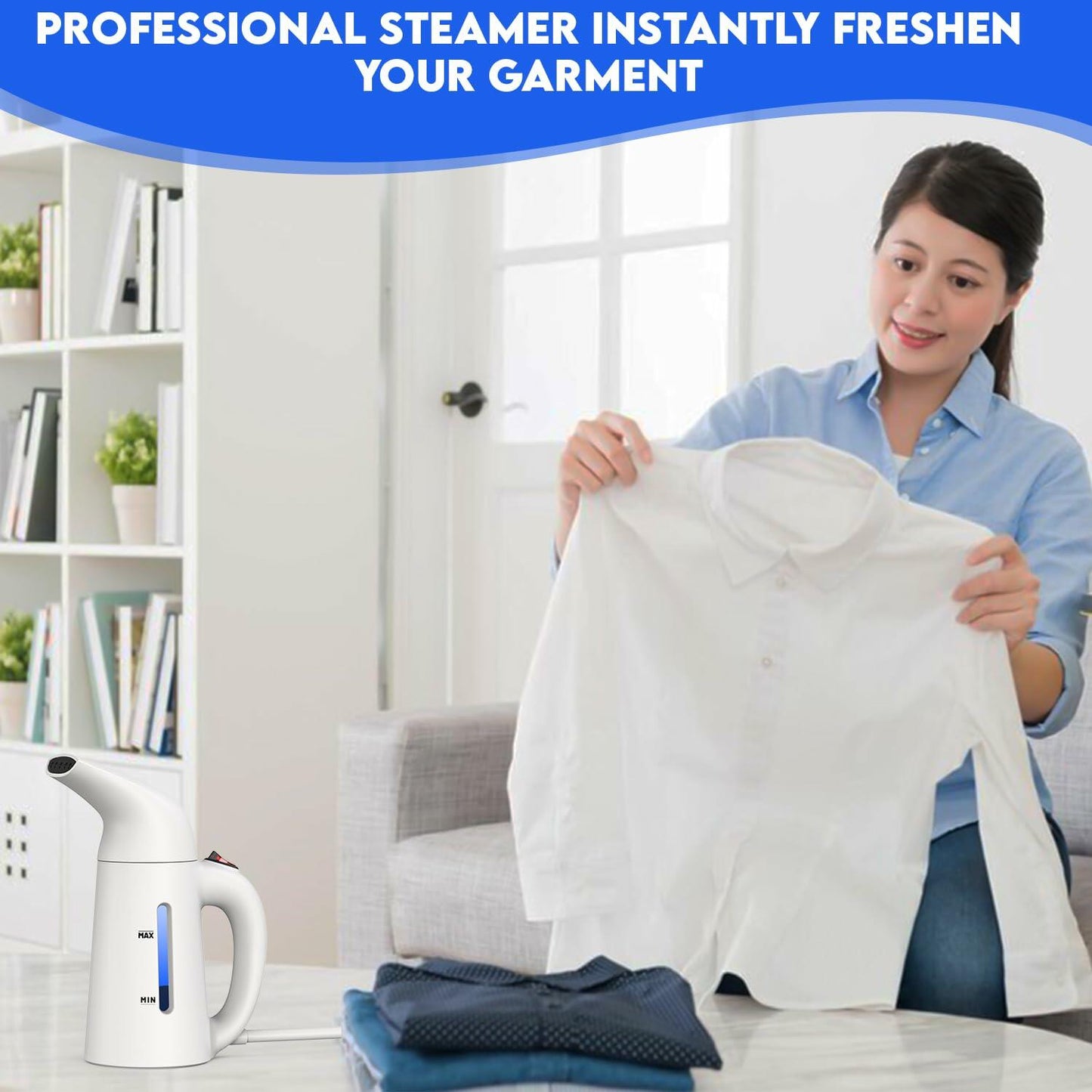 Portable Handheld Clothes Steamer Powerful Wrinkle Remover for Home Travel