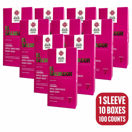 BestBy10/26 Jewel Coffee El Salvador Arabica Pods Intensity 7 Medium Roast 100ct