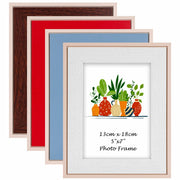QUTREY Kids 5x7 Photo Frames Set of 4 Assorted Colors Tabletop Wall