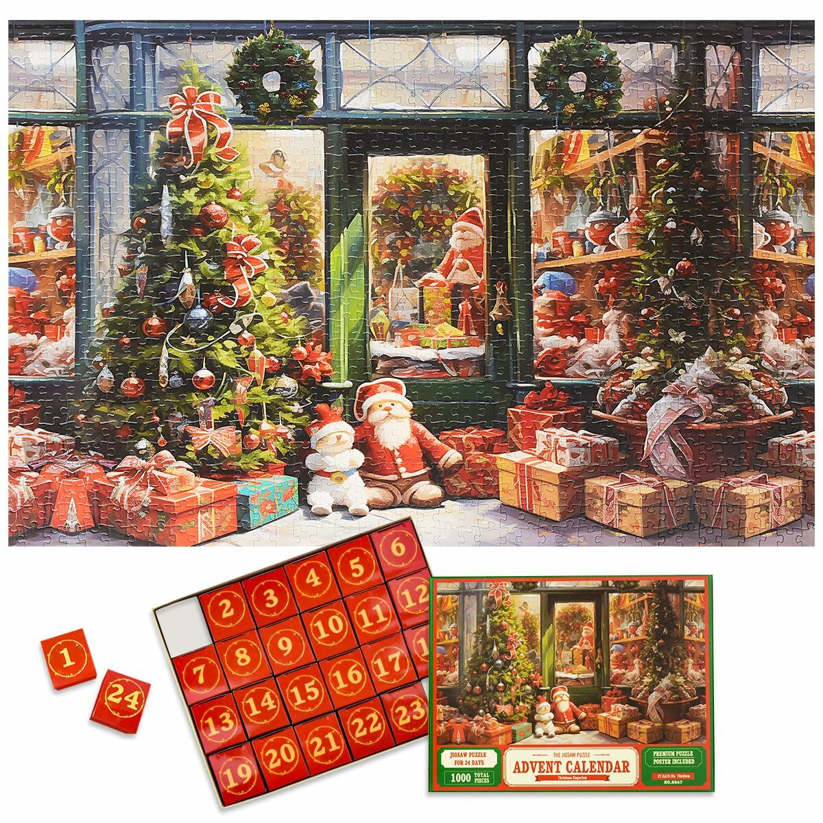 Holiday Shop Christmas Advent Calendar 2025 Jigsaw Puzzle 1000pcs 27.6x19.7in