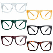 BFOCO Reading Glasses Metalless Screwless Spring Hinges +2.25 6 Pack