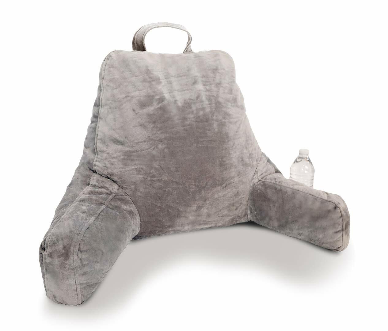 Soothing Company Reading Pillow Shredded Memory Foam Back Support Gray Standard