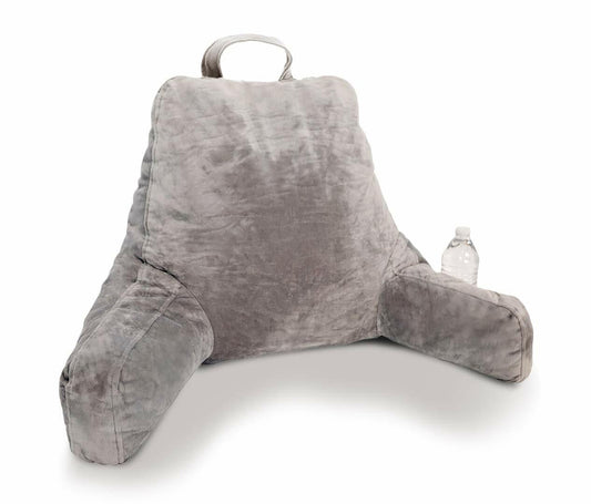 Soothing Company Reading Pillow Shredded Memory Foam Back Support Gray Standard