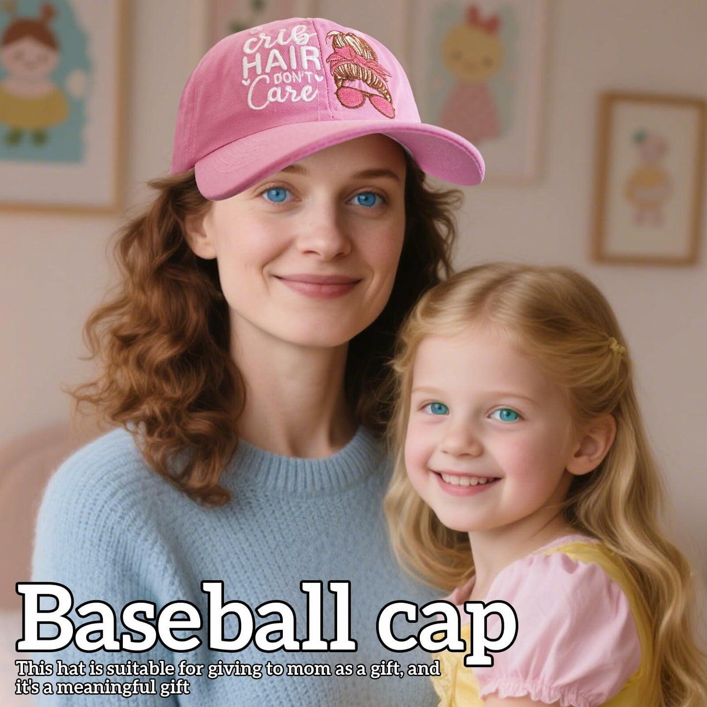 New Mom Hat Mothers Gifts Funny Pink Embroidered Adjustable Cotton Baseball Cap