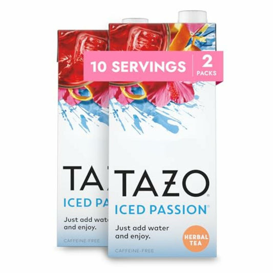 BestBy12/24 TAZO Iced Passion Concentrate Herbal Tea Caffeine Free 32oz 2 Pack