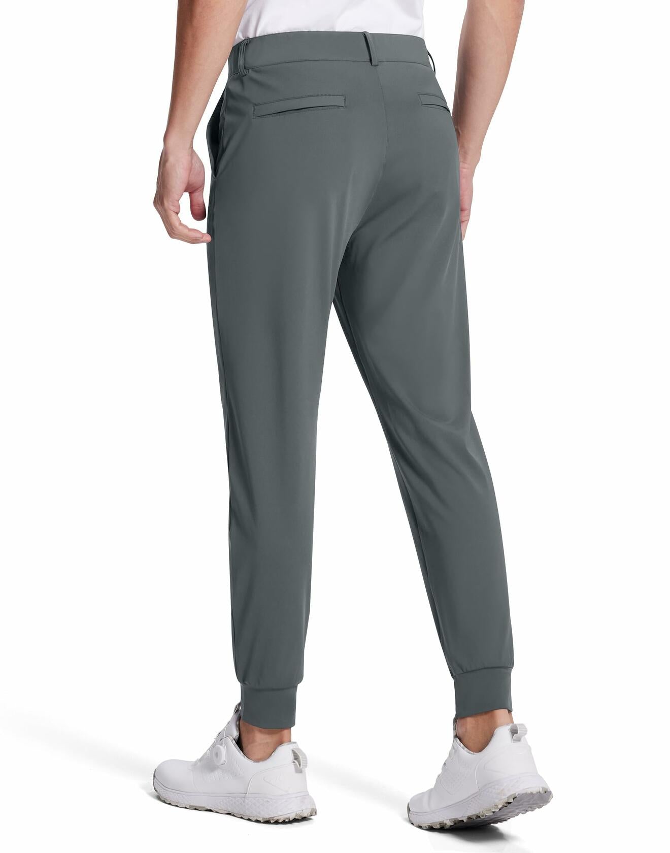 SERAMY Men's Golf Joggers Slim Fit Stretch Pants 5 Pockets Ink Gray Size L