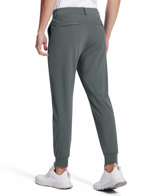 SERAMY Men's Golf Joggers Slim Fit Stretch Pants 5 Pockets Ink Gray Size L