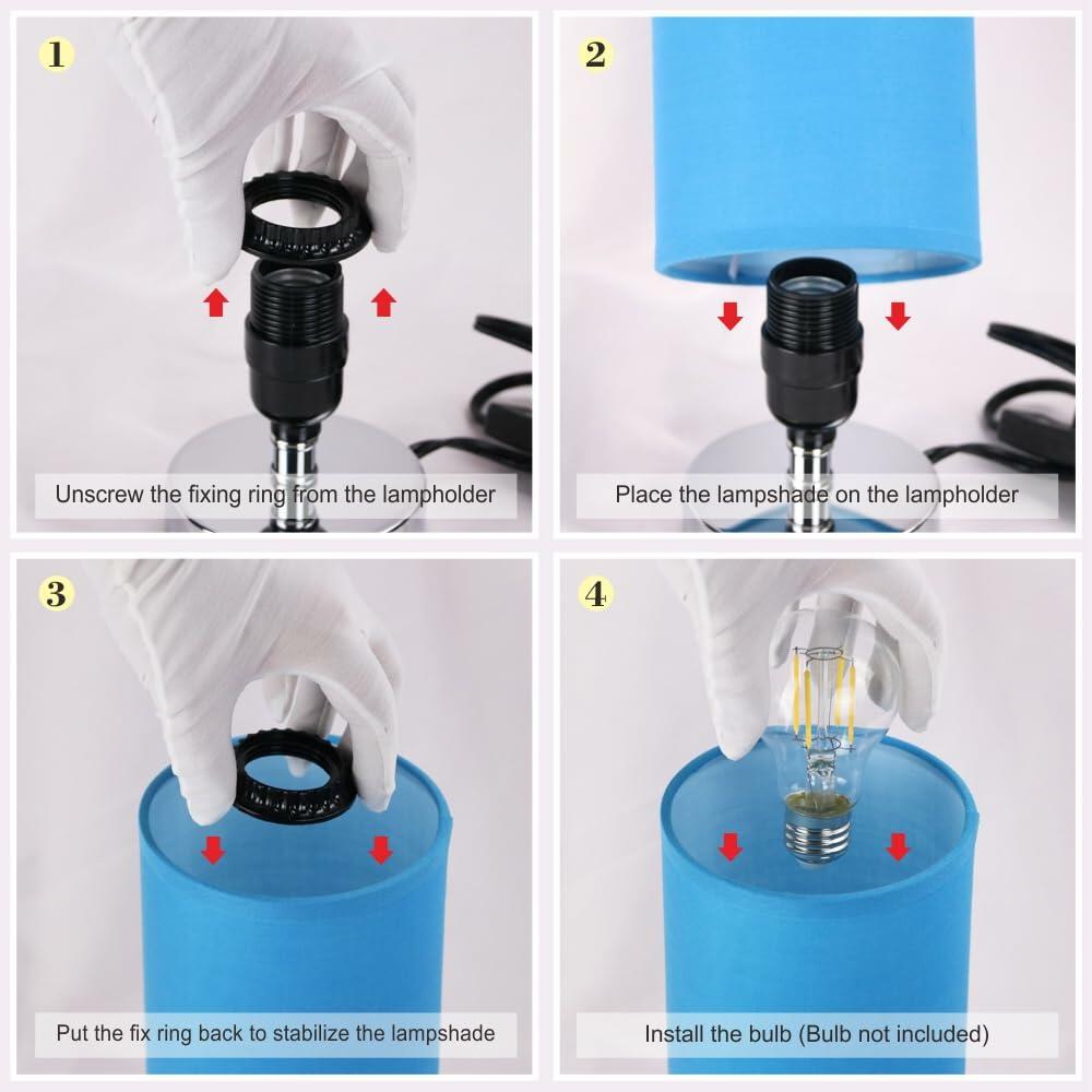 lifeholder Table Lamp Nightstand Bedside Lamp Blue Simple Desk Light